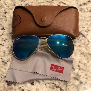 Blue Mirror Ray-Ban Aviator Sunglasses